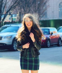 Plaid Dress & Thigh High Socks