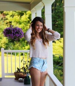 perfect summer outfit denim shorts brandy melville