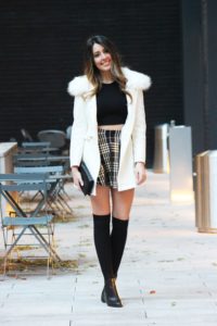 Ariana Grande inspired school girl snow bunny outfit