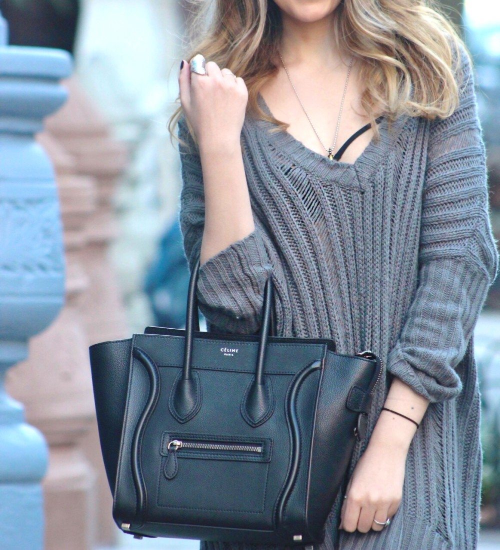 oversized sweater with cute bra